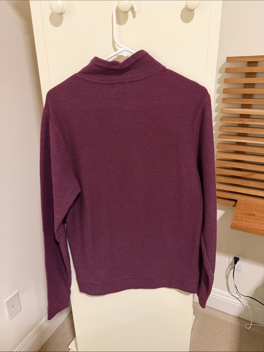 Marine Layer Plum Button-Up Knit Pullover - Picture 3 of 4